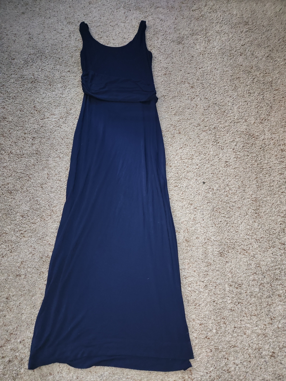 Tahari Navy Scoop Neck Maxi Dress For Woman Size S